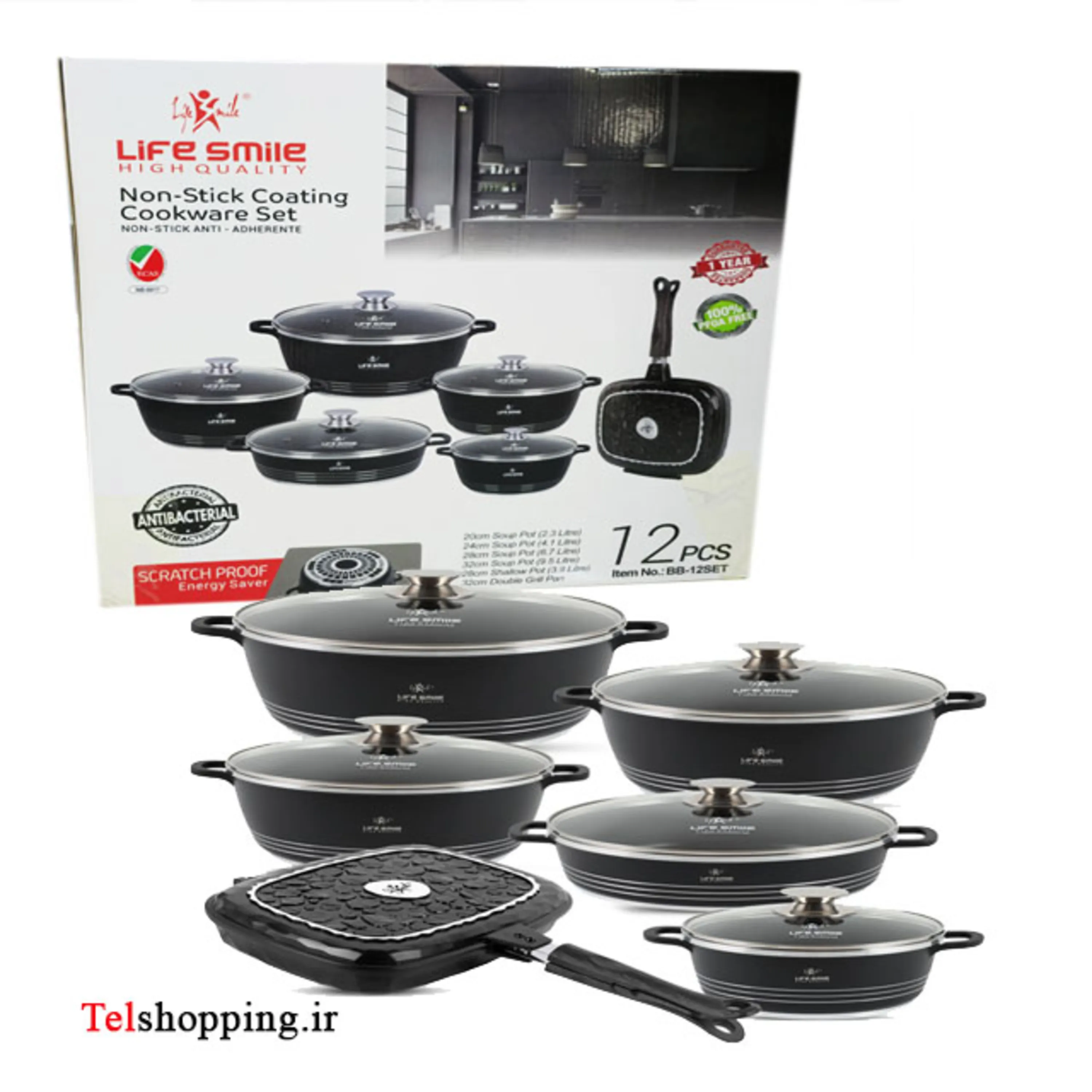 سرویس قابلمه 12 پارچه سرامیکی لایف اسمایل